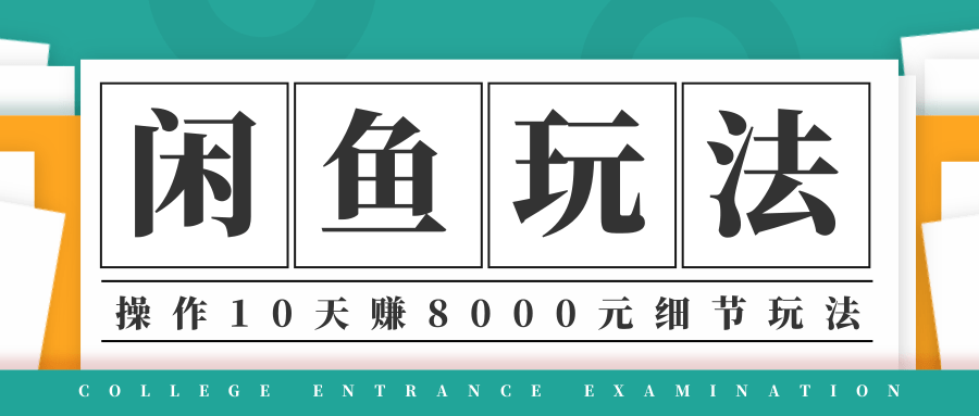 龟课·闲鱼项目玩法实战班第12期，操作10天左右利润有8000元细节玩法-副业宇宙