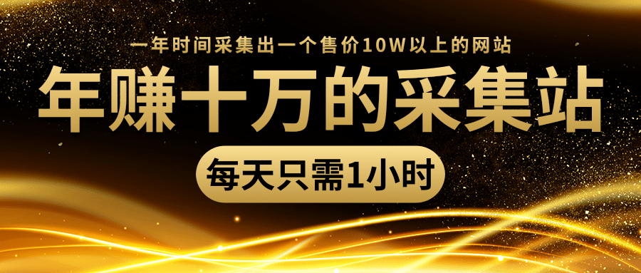 年赚十万的采集站，每天却只需要1小时，一年时间采集出一个售价10W以上的网站-副业宇宙