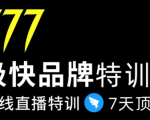 7日极快品牌集训营，在线直播特训：7天顶7年，品牌生存的终极密码-副业宇宙