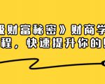《终极财富秘密》财商学习必修课程，快速提升你的财富（18节视频课）-副业宇宙