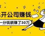0元开公司赚钱，不花一分钱几天躺赚了30多万，详细操作流程！-副业宇宙