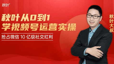 秋叶从0到1学视频号运营实操，抢占微信10亿级红利市场【完结-高清无水印】-副业宇宙