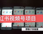 野路子小红书视频号1.0项目，直接上手操作就能赚钱的视频号项目-副业宇宙