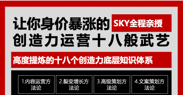 让你的身价暴涨的创造力运营十八般武艺 高度提炼的18个创造力底层知识体系-副业宇宙