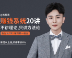 苏笙君的赚钱系统20课 教你从0到1赚到你的第一桶金(不讲理论,只讲方法论)-副业宇宙