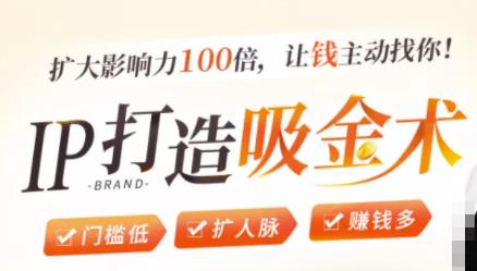IP打造吸金术：0基础0资源，也能扩大影响力100倍，让钱主动找你！-副业宇宙