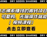 强子日志佛系赚钱的搬砖项目，需求大，可复购，无脑操作就能收钱-副业宇宙