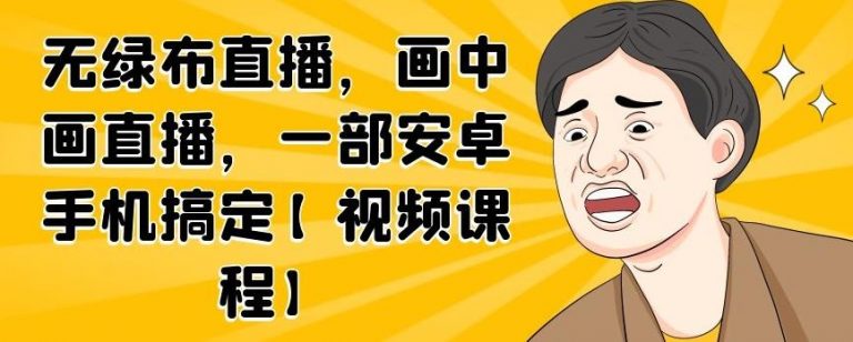 无绿布直播，画中画直播，一部安卓手机搞定-副业宇宙