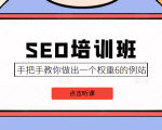 SEO培训班课程,手把手教你做出一个权重6的例站,价值8000元-副业宇宙