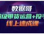 数据哥·超级带货运营+投手线上速成课,快速提升运营和熟悉学会投手技巧-副业宇宙
