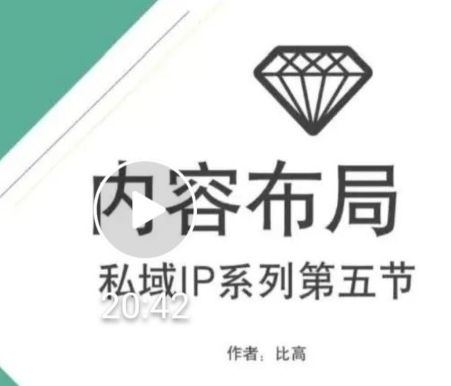 比高私域IP流量变现视频课，6个月10W粉，2235付费会员【完结】-副业宇宙