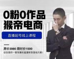 猴帝电商直播起号课,零粉零作品开播底层逻辑,直播五天打爆广场流量-副业宇宙