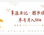 多渔日记·图书项目,无货源图书模式,纯搬运,单号月入4000+-副业宇宙