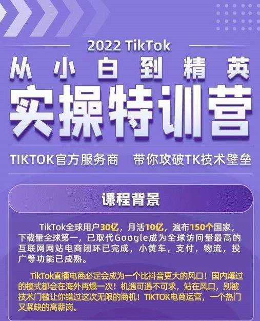 Seven漆·2022Tiktok从小白到精英实操特训营，带你掌握Tiktok账号运营-副业宇宙