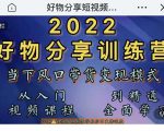 萌飞好物·2022抖音好物分享训练营,当下风口带货变现模式,从入门到精通-副业宇宙