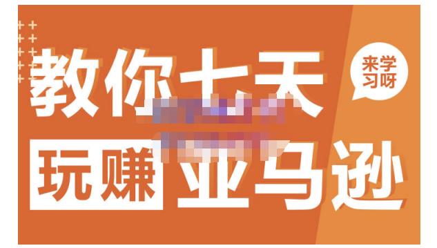 晟尧跨境·教你七天玩赚亚马逊，教你轻松玩赚亚马逊，适合小白学习-副业宇宙