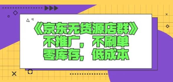 诺思星商学院京东无货源店群课：不推广，不刷单，零库存，低成本-副业宇宙