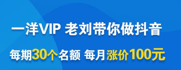 一洋电商抖音VIP，每月集训课+实时答疑+资源共享+联盟合作价值580元-副业宇宙