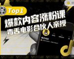 【毒舌电影合伙人亲授】抖音爆款内容涨粉课,5000万抖音大号首次披露涨粉机密-副业宇宙