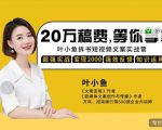 叶小鱼21天短视频文案拆书营,学完轻松搞定各类书单短视频文案-副业宇宙