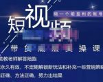 吴Sir·短视频带货底层实操课,教你如何选爆品、了解获短视频流量密码,正确起号-副业宇宙