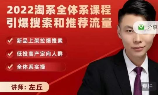 2022淘系全体系课程引爆搜索和推荐流量，新品上架拉爆搜索-副业宇宙