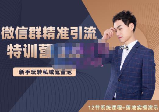 陆明明·微信群精准引流特训营3.0，借助微信群进行引流操作，打造私域流量池-副业宇宙