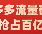 阿杰·拼多多流量破局:如何打黑标,爆款的思路,拼多多流量框架,快速抢占百亿流量-副业宇宙