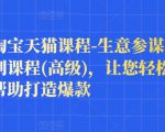 樊剑淘宝天猫课程-生意参谋数据分析系列课程(高级),让您轻松运营店铺,帮助打造爆款-副业宇宙