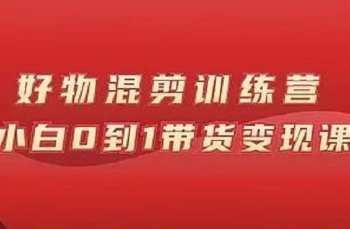 万三好物混剪训练营：小白0到1带货变现课-副业宇宙