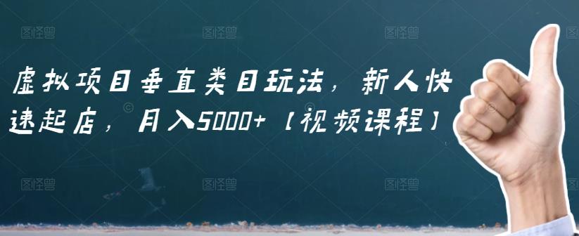 虚拟项目垂直类目玩法，新人快速起店，月入5000+【视频课程】-副业宇宙