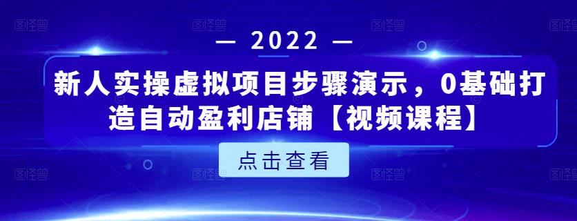 新人实操虚拟项目步骤演示，0基础打造自动盈利店铺【视频课程】-副业宇宙