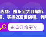 贝千电商店群：京东全类目解析，京东店群专业运营，实操200家店铺，纯实战经验-副业宇宙