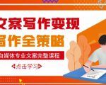 自媒体专业文案写作变现，月入10W+写作策略，教你从零开始学写作-副业宇宙