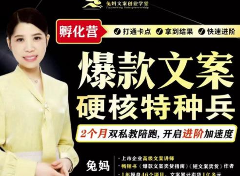 兔妈·爆款文案硬核特种兵孵化营，实现了每个月2000-30000+的副业增收-副业宇宙
