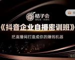 桔子会《抖音企业自播密训班》,把直播间打造成你的赚钱机器-副业宇宙