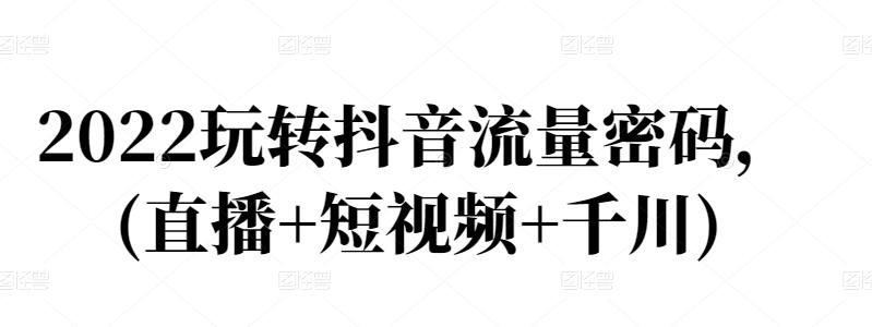 2022玩转抖音流量密码，(直播+短视频+千川)-副业宇宙
