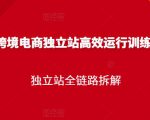 跨境电商独立站高效运行训练营,独立站全链路拆解-副业宇宙