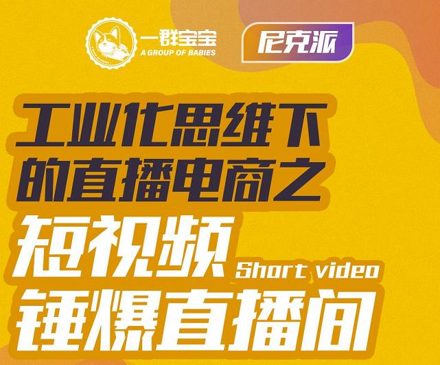 尼克派·工业化思维下的直播电商之短视频锤爆直播间，听话照做执行爆单-副业宇宙