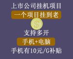 正规挂机项目,支持手机电脑一起挂,支持虚拟机多开,可以挂到老-副业宇宙