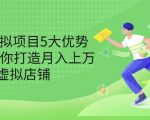 拆解虚拟项目5大优势，0基础教你打造月入上万虚拟店铺（无水印）-副业宇宙