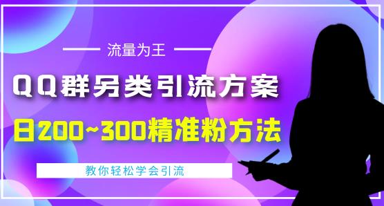 价值888的QQ群另类引流方案，半自动操作日200~300精准粉方法【视频教程】-副业宇宙