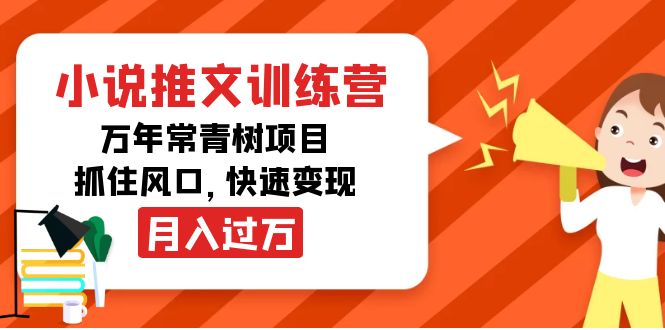 小说推文训练营，万年常青树项目，抓住风口，快速变现月入过万-副业宇宙