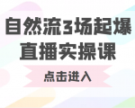 自然流3场起爆直播实操课 双标签交互拉号实战系统课-副业宇宙