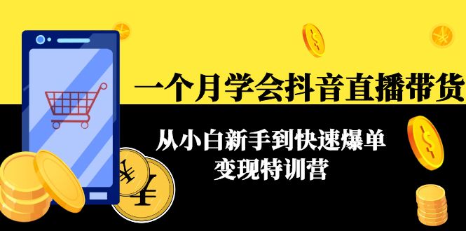 一个月学会抖音直播带货：从小白新手到快速爆单变现特训营(63节课)-副业宇宙