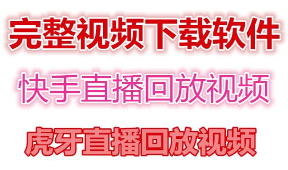 快手直播回放视频/虎牙直播回放视频完整下载(电脑软件+视频教程)-副业宇宙
