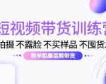 短视频带货训练营:不拍摄 不露脸 不买样品 不囤货发货 简单粗暴混剪带货(第三期)-副业宇宙