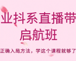 企业抖系直播带货启航班，正确入局方法，学这个课程就够了-副业宇宙