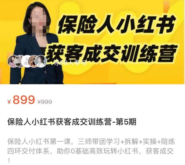 保险人小红书获客成交训练营，0基础高效玩转小红书，可复制的获客成交之路-副业宇宙
