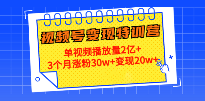 21天视频号变现特训营：单视频播放量2亿+3个月涨粉30w+变现20w+（第14期）-副业宇宙